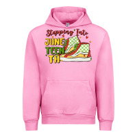 Fuchsia Pink stepping into juneteenth Urban Hoodie - MaliasSmallBusiness