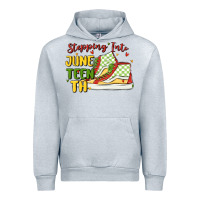 Heather Grey stepping into juneteenth Urban Hoodie - MaliasSmallBusiness