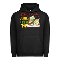 Pigment Black stepping into juneteenth Urban Hoodie - MaliasSmallBusiness