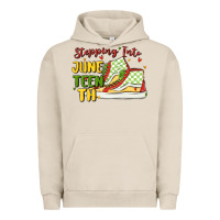 Pigment French Oak stepping into juneteenth Urban Hoodie - MaliasSmallBusiness