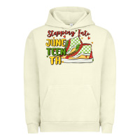 Pigment Pistachio stepping into juneteenth Urban Hoodie - MaliasSmallBusiness