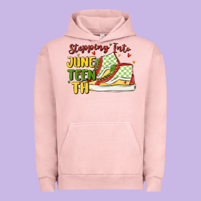 Stepping Into Juneteenth Urban Hoodie Designed By Maliassmallbusiness