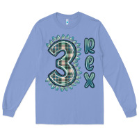 Colony Blue 3 rex green dinosaur Long Sleeve Tee - MaliasSmallBusiness