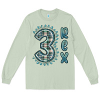 Matcha 3 rex green dinosaur Long Sleeve Tee - MaliasSmallBusiness