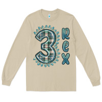 Mushroom 3 rex green dinosaur Long Sleeve Tee - MaliasSmallBusiness
