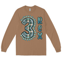 Toasted Coconut 3 rex green dinosaur Long Sleeve Tee - MaliasSmallBusiness