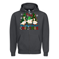Smoke merry christmas duck Zipper Hoodie - Zillion Design Studio