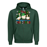 Sports Green merry christmas duck Zipper Hoodie - Zillion Design Studio