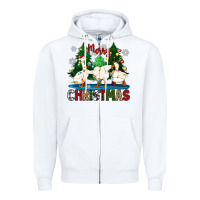 White merry christmas duck Zipper Hoodie - Zillion Design Studio