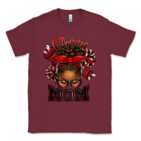Burgundy cheer mom afro messy bun Classic Tee - texasbilliewilder