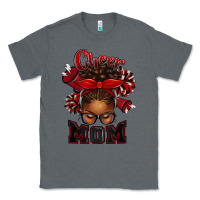 Charcoal Heather cheer mom afro messy bun Classic Tee - texasbilliewilder