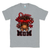 Heather Grey cheer mom afro messy bun Classic Tee - texasbilliewilder