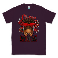 Plum cheer mom afro messy bun Classic Tee - texasbilliewilder