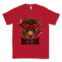 Red cheer mom afro messy bun Classic Tee - texasbilliewilder