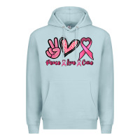 Blue Mist Peace love cure Premium Hoodie - NancyCooperArtShop