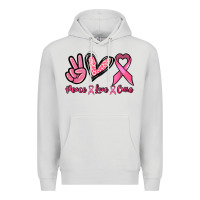 Dove Grey Peace love cure Premium Hoodie - NancyCooperArtShop