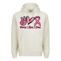 Oatmeal Heather Peace love cure Premium Hoodie - NancyCooperArtShop