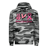 Slate Camo Peace love cure Premium Hoodie - NancyCooperArtShop