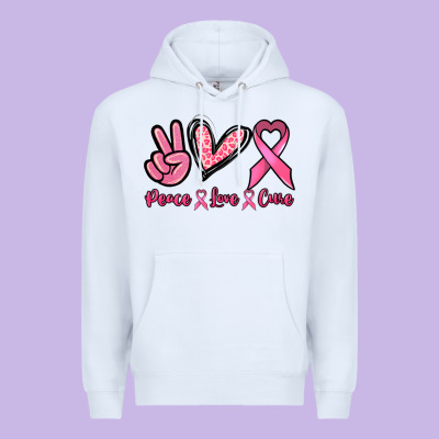 Peace Love Cure Premium Hoodie Designed By Nancycooperartshop