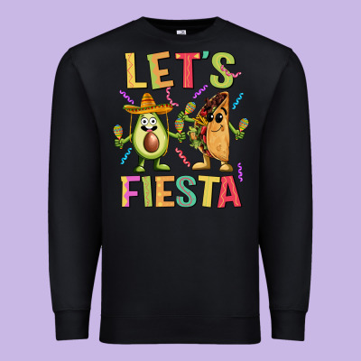Let's Fiesta Taco Premium Sweatshirt Designed By Jahusdesignshop