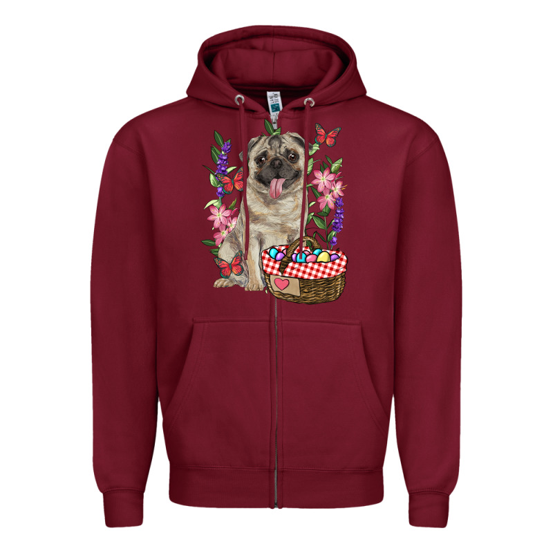 Easter Pug Zipper Hoodie by RanaPortraitStore | Teevron