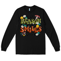Black be the reason someone smiles today Long Sleeve Tee - MaliasSmallBusiness