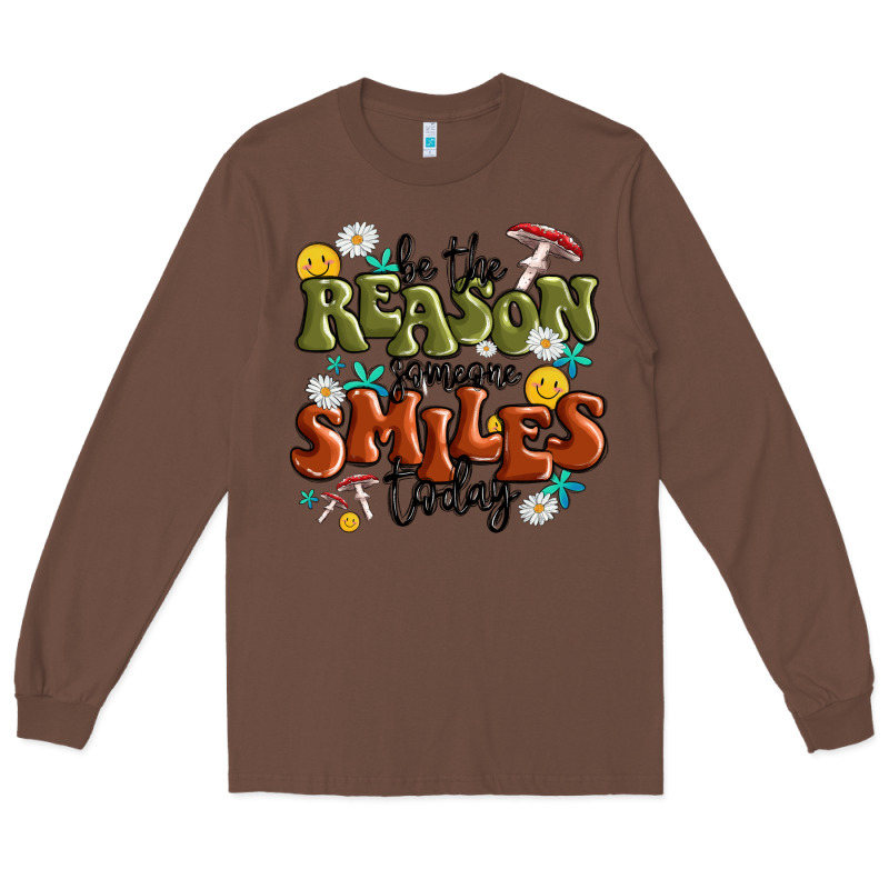 Be The Reason Someone Smiles Today Long Sleeve Tee by MaliasSmallBusiness | Teevron