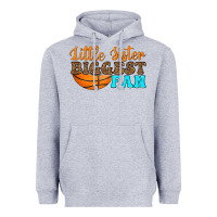 Heather Grey little sister biggest fan Heavyweight Hoodie - HRA Design Shop