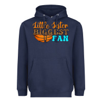 Navy little sister biggest fan Heavyweight Hoodie - HRA Design Shop