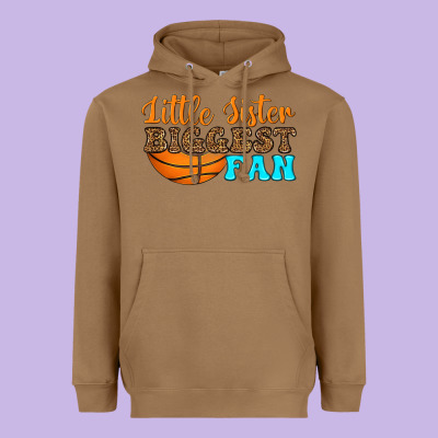 Little Sister Biggest Fan Heavyweight Hoodie Designed By Hra Design Shop