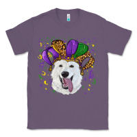 Lavender mardi gras hat  white shepherd Classic Tee - RanaPortraitStore