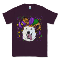 Plum mardi gras hat  white shepherd Classic Tee - RanaPortraitStore