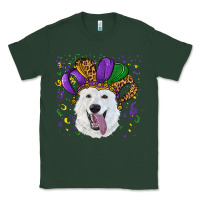 Sports Green mardi gras hat  white shepherd Classic Tee - RanaPortraitStore