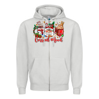 Dove Grey current mood coffee cups Zipper Hoodie - Zillion Design Studio
