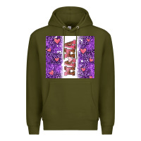 Army Green purple leopard pink mama hearts Premium Hoodie - AdoDesignShop
