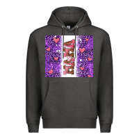 Charcoal Heather purple leopard pink mama hearts Premium Hoodie - AdoDesignShop