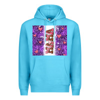 Ocean Blue purple leopard pink mama hearts Premium Hoodie - AdoDesignShop
