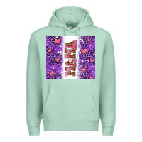 Seafoam purple leopard pink mama hearts Premium Hoodie - AdoDesignShop
