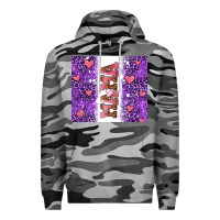 Slate Camo purple leopard pink mama hearts Premium Hoodie - AdoDesignShop