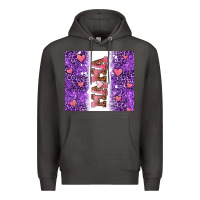 Smoke purple leopard pink mama hearts Premium Hoodie - AdoDesignShop