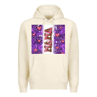 Tofu purple leopard pink mama hearts Premium Hoodie - AdoDesignShop
