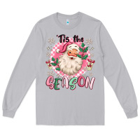 Moon Dust pink santa 'tis the season Long Sleeve Tee - MaliasSmallBusiness