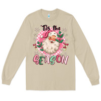 Mushroom pink santa 'tis the season Long Sleeve Tee - MaliasSmallBusiness