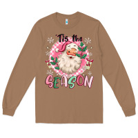 Toasted Coconut pink santa 'tis the season Long Sleeve Tee - MaliasSmallBusiness