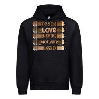 Black teach love inspire Urban Hoodie - MaliasSmallBusiness
