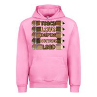 Fuchsia Pink teach love inspire Urban Hoodie - MaliasSmallBusiness