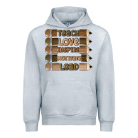 Heather Grey teach love inspire Urban Hoodie - MaliasSmallBusiness