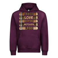 Mauve Wine teach love inspire Urban Hoodie - MaliasSmallBusiness