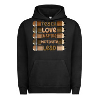 Pigment Black teach love inspire Urban Hoodie - MaliasSmallBusiness