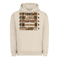 Pigment French Oak teach love inspire Urban Hoodie - MaliasSmallBusiness